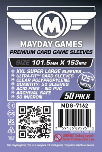 50 Mayday Games Premium XXL Super Large Sleeves 101.5 x 153mm 7162